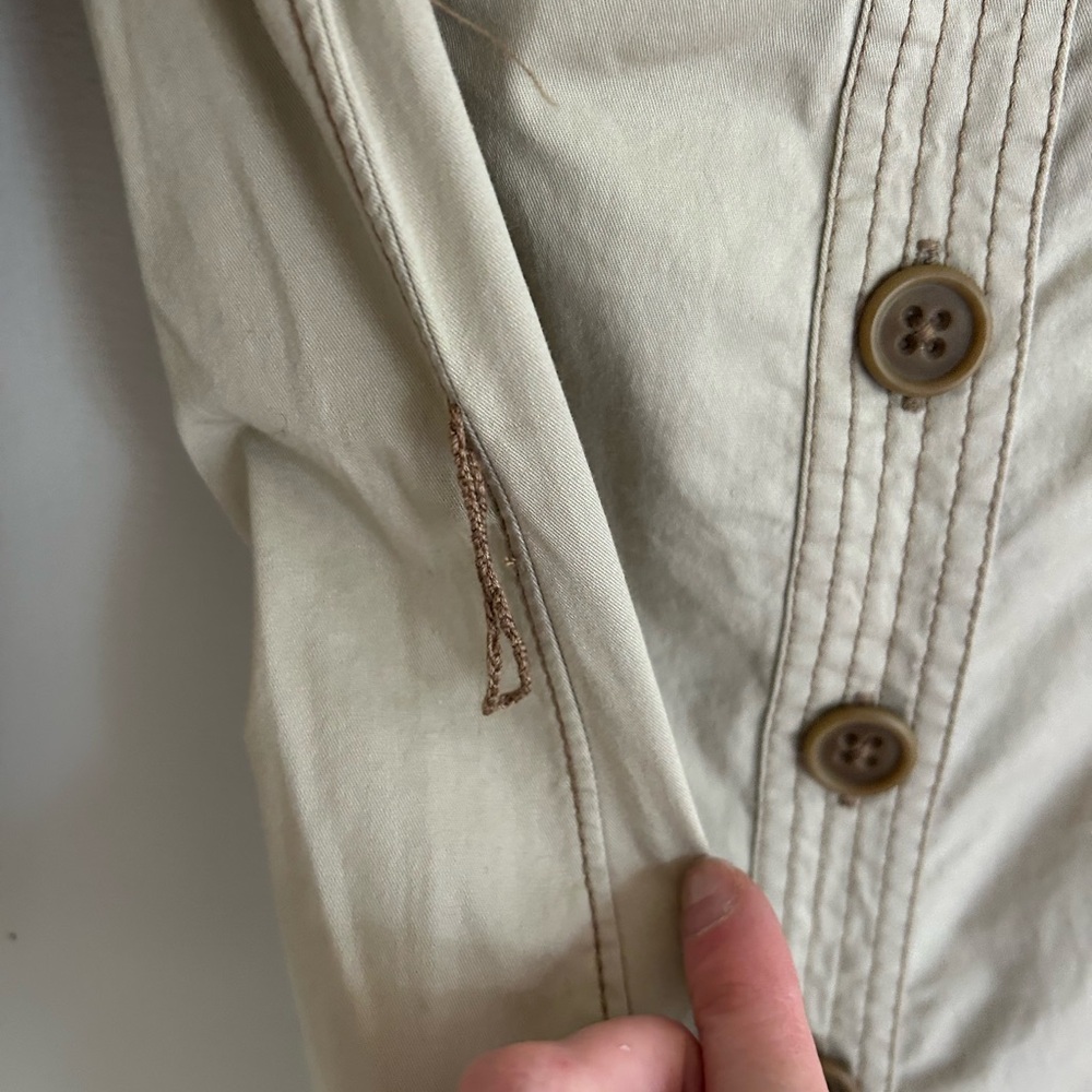 NWOT BODEN Khaki Button Down Cotton Twill Shirt Dress Safari French Utility Sz 6 - Picture 11 of 16